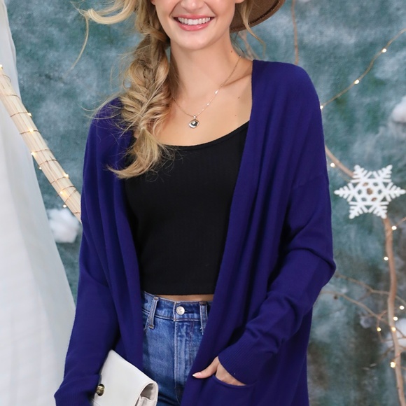 (NWT) LOOSE Fit with Pocket Sweater Cardigan - Picture 8 of 15